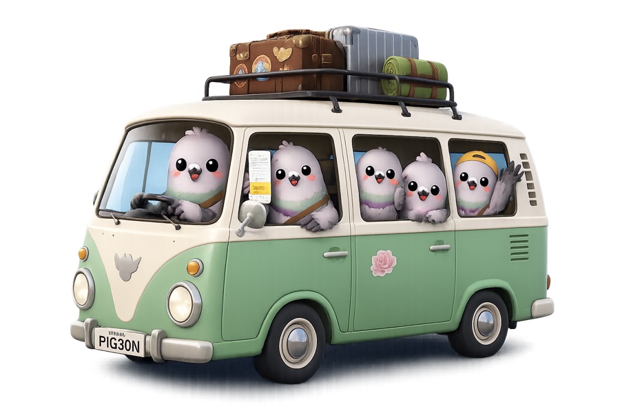 Peaceful Journey 가족여행 화면을 표현한 이미지